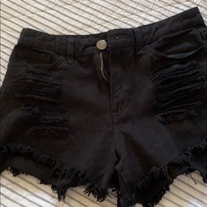 BLACK JEAN SHORTS size S